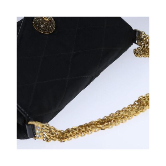 Pre Loved Chanel Quilted Chain Bag Envelope Style Women Black Handbags - Picture 6 of 8